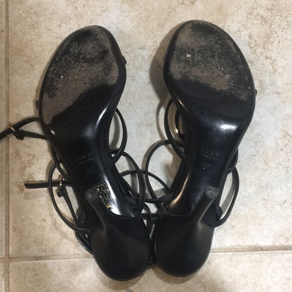 $899 vintage Gucci logo sandals size 37 - Picture 5 of 9